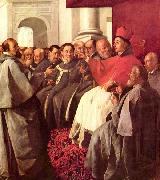 Francisco de Zurbaran Der Hl. Bonaventura empfangt die Gesandten des Kaisers oil painting on canvas